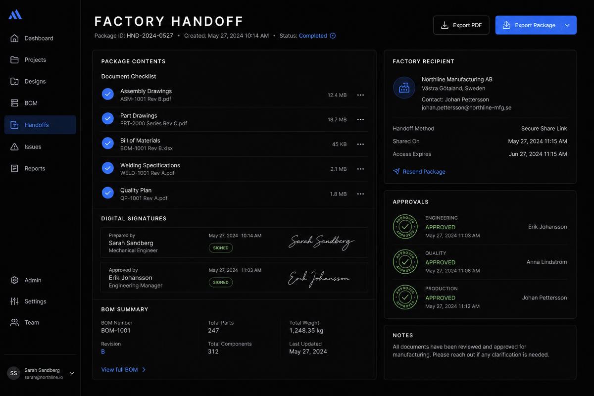 Vis Factory handoff